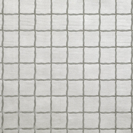 Silvergrå rutor - Vaxduk med lätt präglad yta närbild