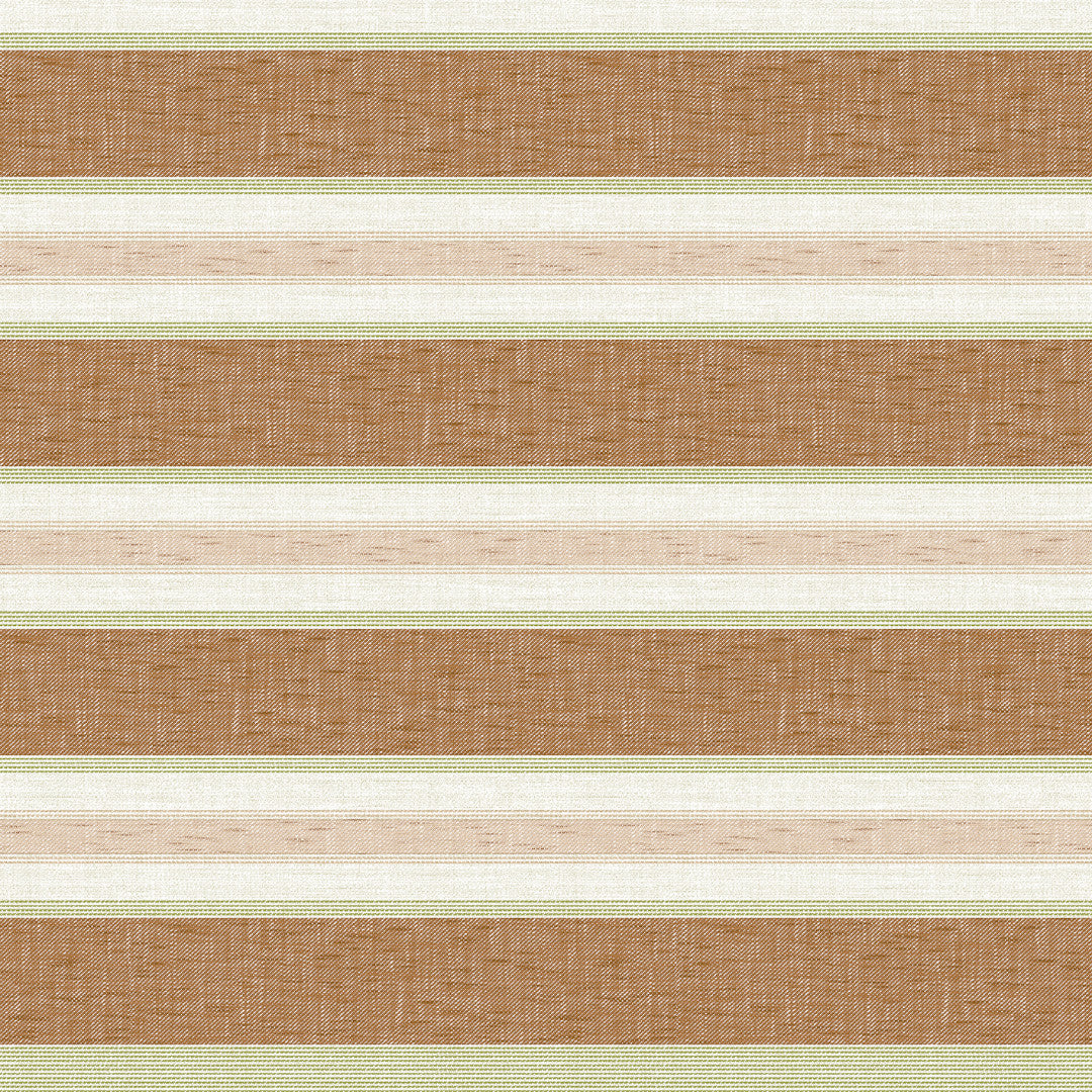 Volmer Ränder Nougat - Vaxduk med linne-look och lätt präglad yta