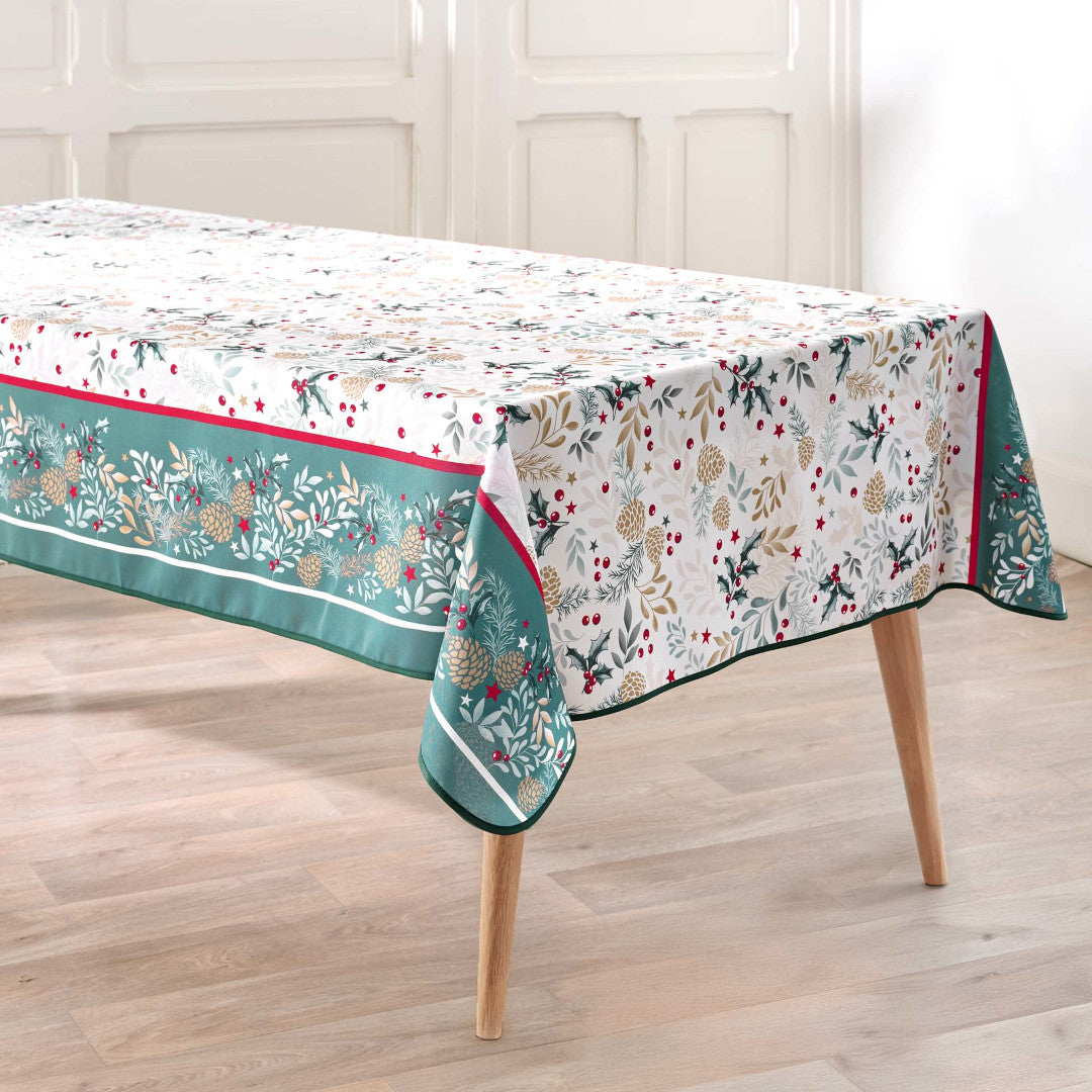 Westy Grön – julduk med fläckavvisande behandling 150 x 300 cm, miljö