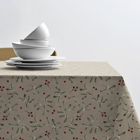 Södahl Julduk - Winter Berries, textilvaxduk i 100 % bomull med glidskydd