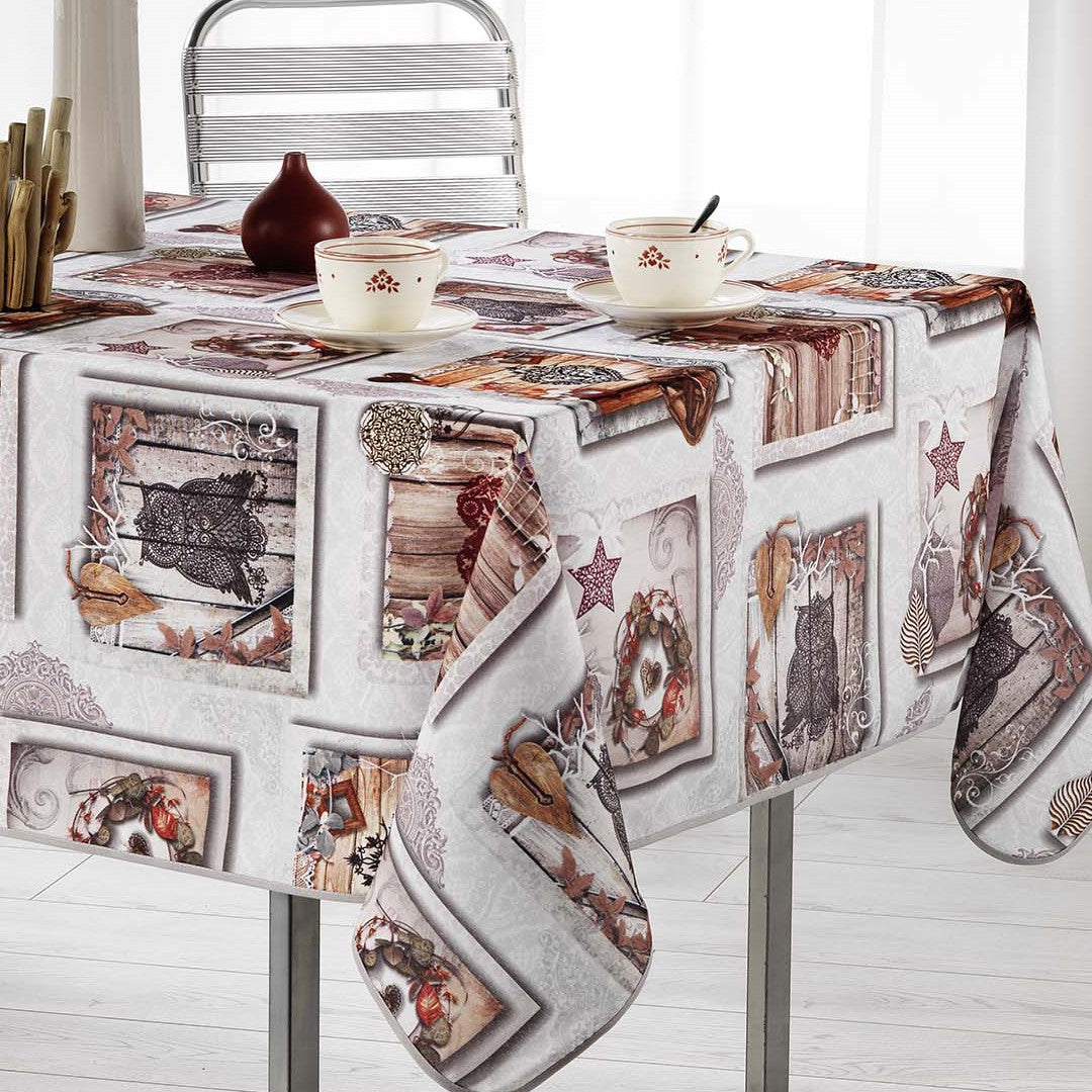 Wood Love - Rektangulär duk med fläckskydd, 150 x 240 cm, närbild