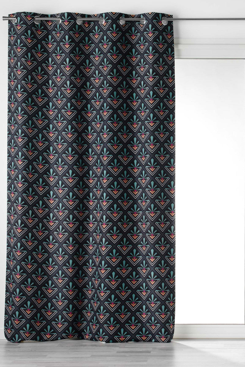 Yuko Blå – 100% Mörkläggningsgardin 135 x 260 cm