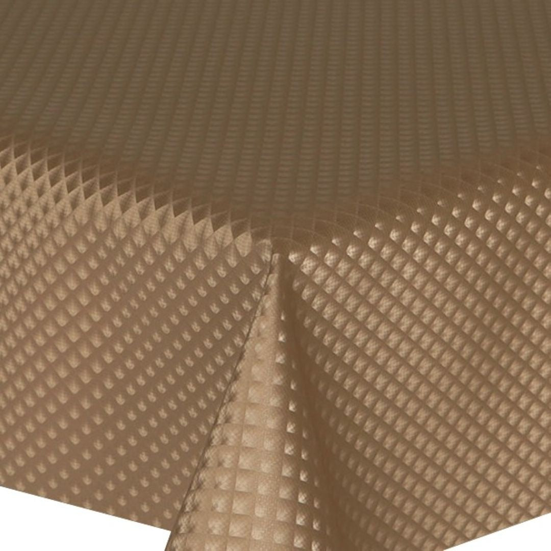 Zafiro Polyline Taupe - Extra kraftig lyxig vaxduk med satinfinish