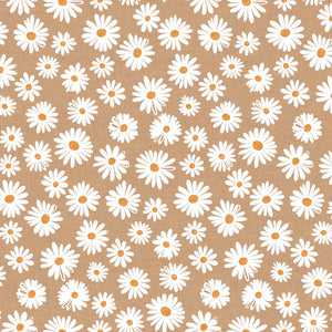 Textilvaxduk med blommor och blad