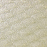 Amigoni Oro Solfjäderblad - Elegant textilduk med lurex i guld, 160 cm bred, närbild