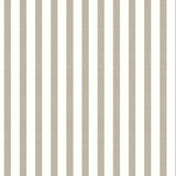 Aria Taupe/offwhite – Vaxduk med ränder i linnelook, mönster