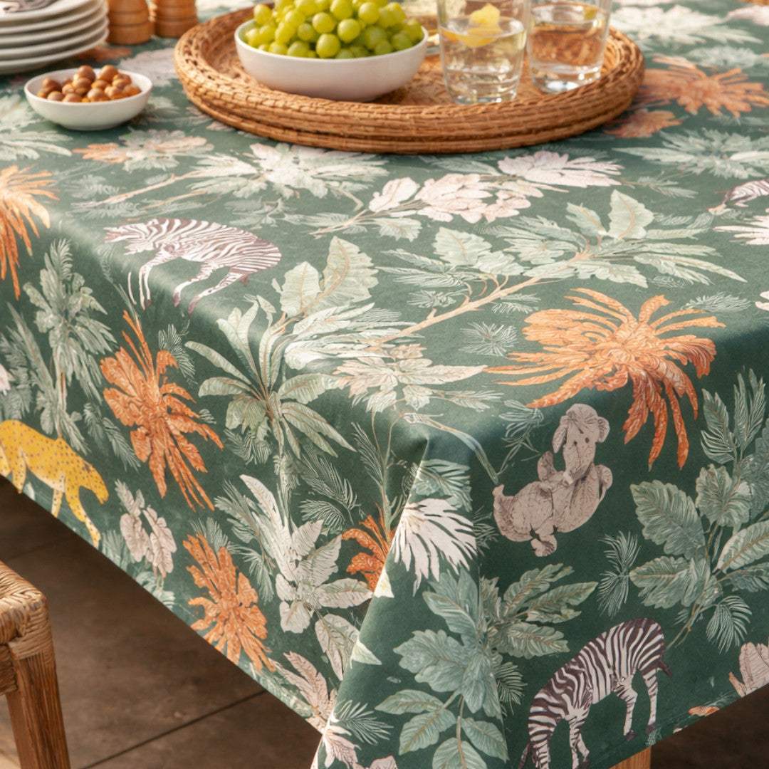 Aventura Khaki – Vaxduk med djungel och djur, miljö