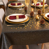 Black Rainbow – Svart vaxduk med glimmereffekt, bord