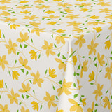 Bloom Bloom Lemonade – 160 cm bred vaxduk med blommor, hörn