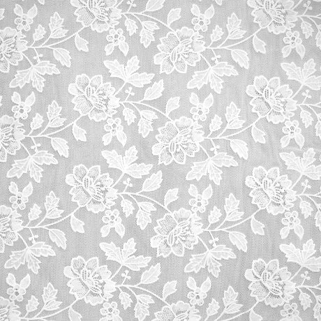 Camellia Lace – vit spetsbordslöpare 50 cm (metervara), motiv