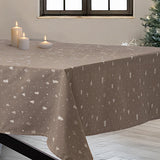 Christmas Carol Natur – Damastvävd julduk 160 x 220 cm, hörn 1