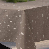 Christmas Carol Natur – Damastvävd julduk 160 x 420 cm, hörn