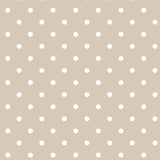Classic Dot Beige - Vaxduk med vita prickar, mönster