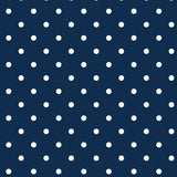 Classic Dot Blå - Vaxduk med vita prickar, mönster