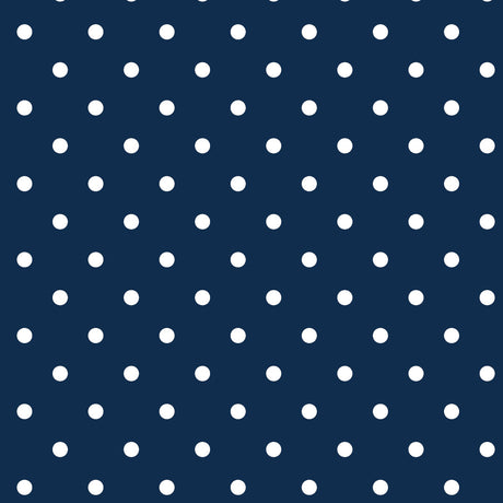 Classic Dot Blå - Vaxduk med vita prickar, mönster