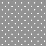 Classic Dot Grå - Vaxduk med vita prickar, mönster