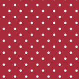 Classic Dot Röd - Vaxduk med vita prickar, mönster