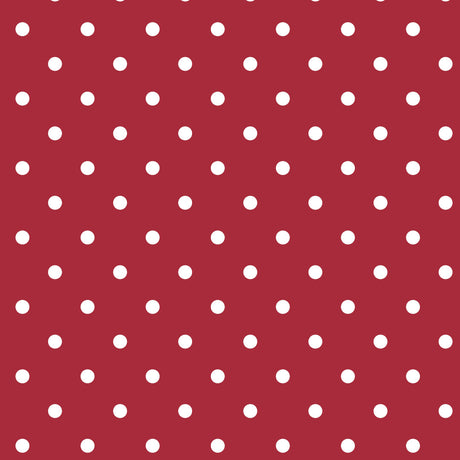 Classic Dot Röd - Vaxduk med vita prickar, mönster