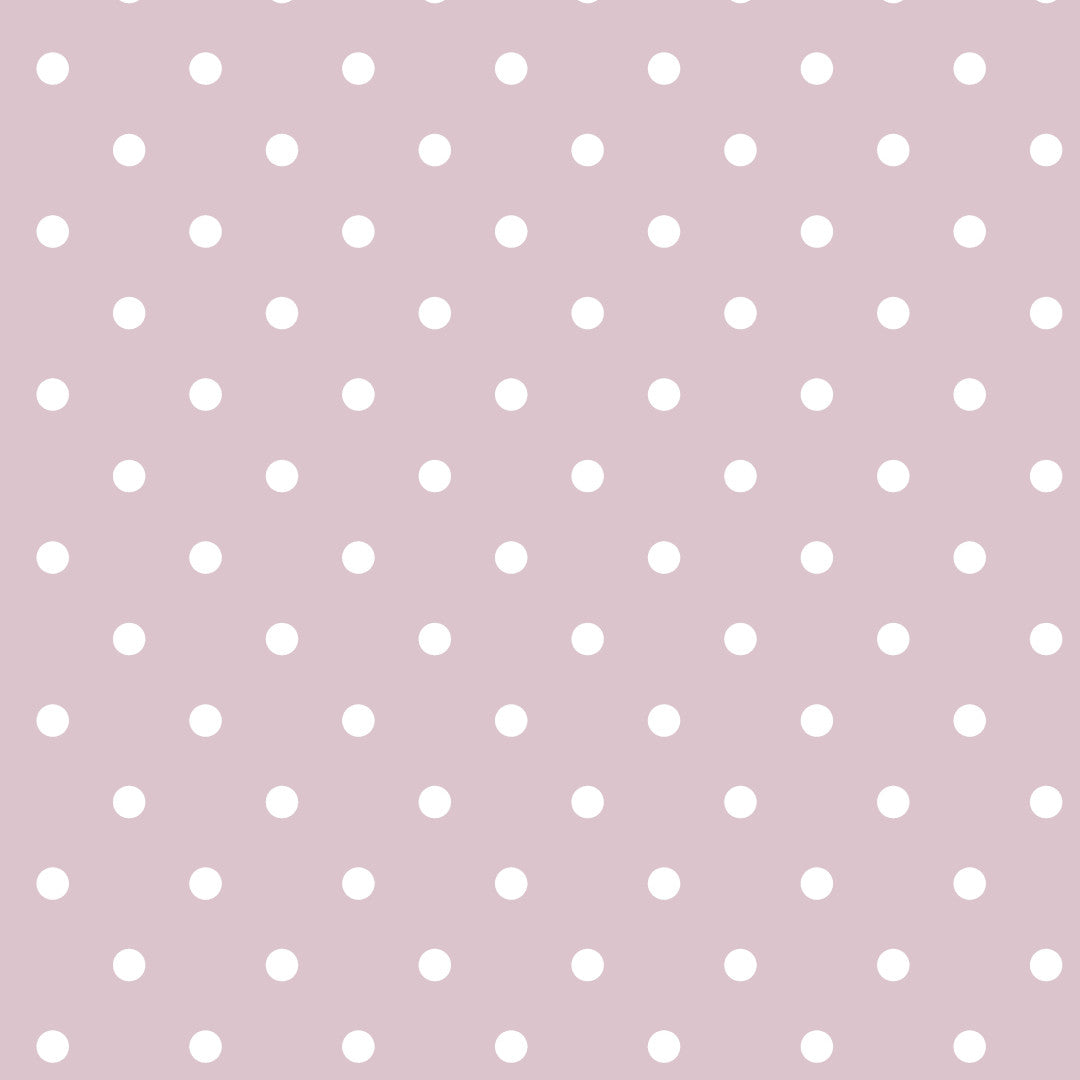 Classic Dot Rosa - Vaxduk med vita prickar, mönster