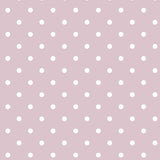 Classic Dot Rosa - Vaxduk med vita prickar, mönster