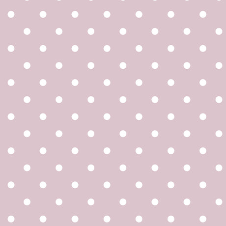 Classic Dot Rosa - Vaxduk med vita prickar, mönster