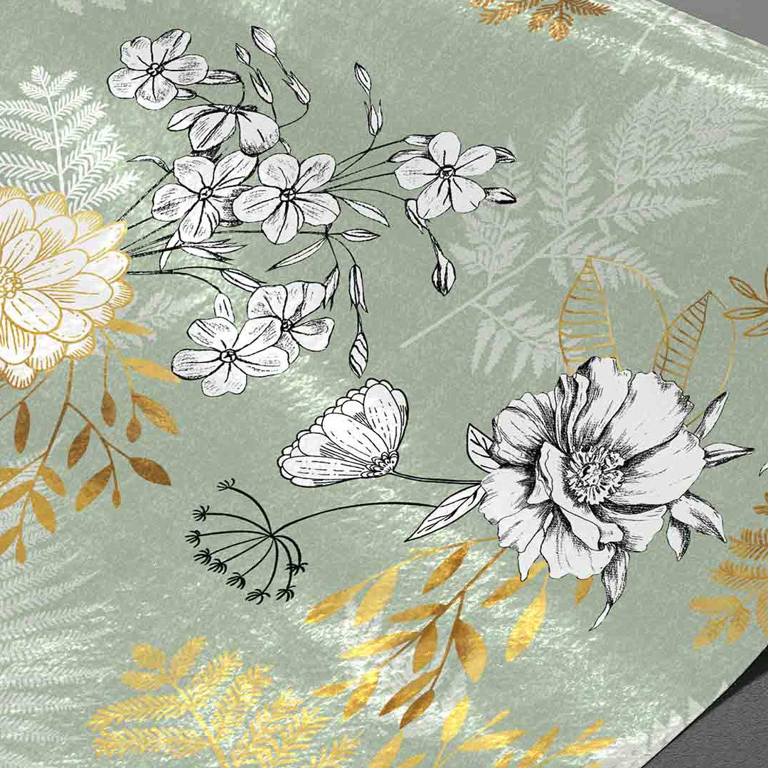 Claudie Sauge Metallic – Vaxduk med guld¬effekt, närbild 1