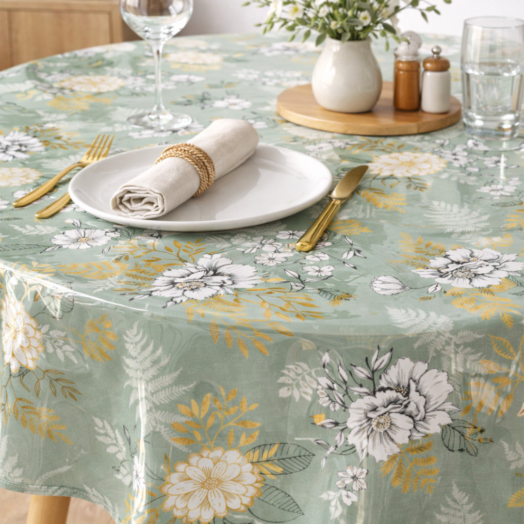 Claudie Sauge Metallic – Vaxduk med guld¬effekt, rund