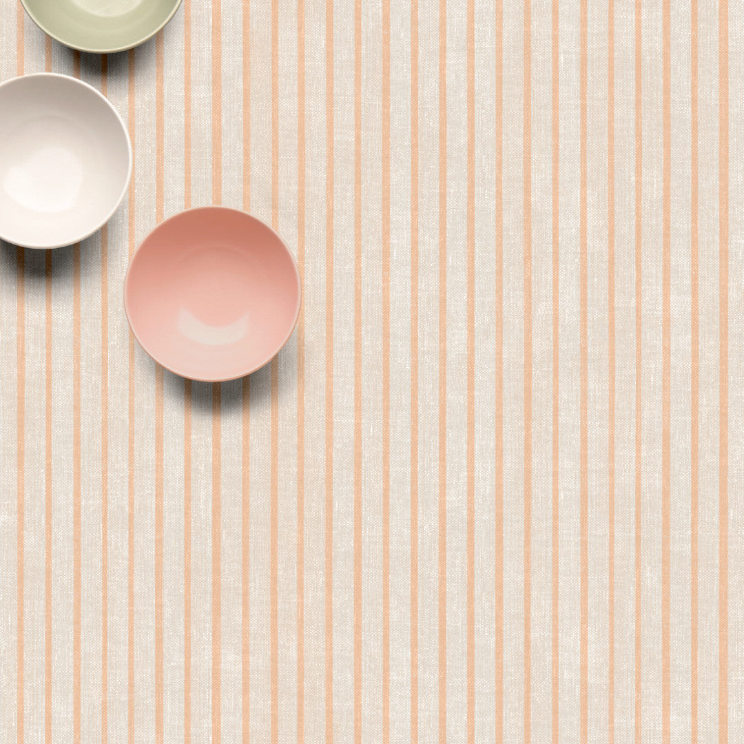 Claustra Apricot – vaxduk med randigt längsgående mönster
