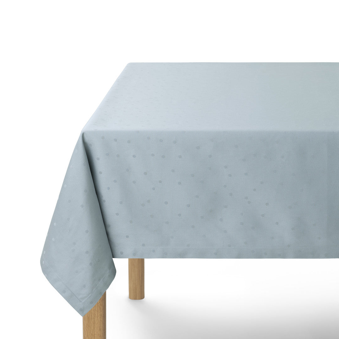 Compliments Damastduk Confetti, Mineral Blue – 150 x 350 cm