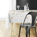 Constellation Vit/Guld - Julduk med metalltryck, 150 x 300 cm, miljöbild