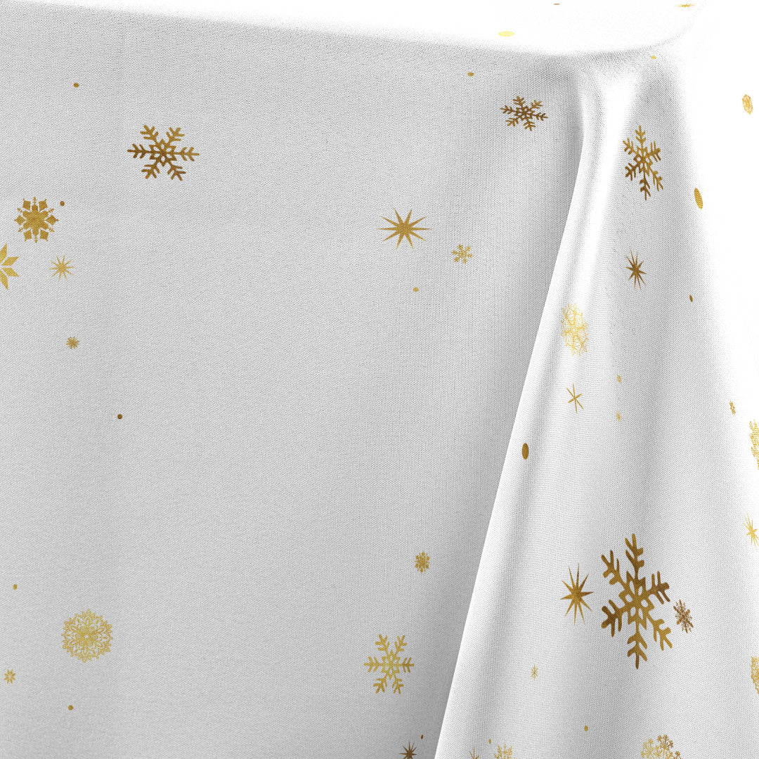 Constellation Vit/Guld - Julduk med metalltryck, 150 x 300 cm, mönster