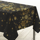 Constellation Svart/Guld - Julduk med metalltryck, 150 x 300 cm, hörn