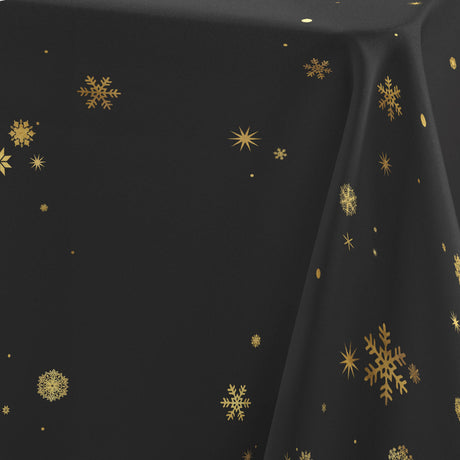 Constellation Svart/Guld - Julduk med metalltryck, 150 x 300 cm, mönster