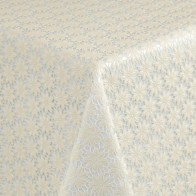 Daisy Lace – Krämfärgad spetsvaxduk med små blommor