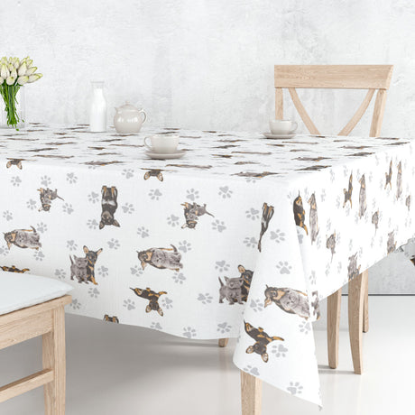 Dandy Grey – Vaxduk med hundar och katter, miljö