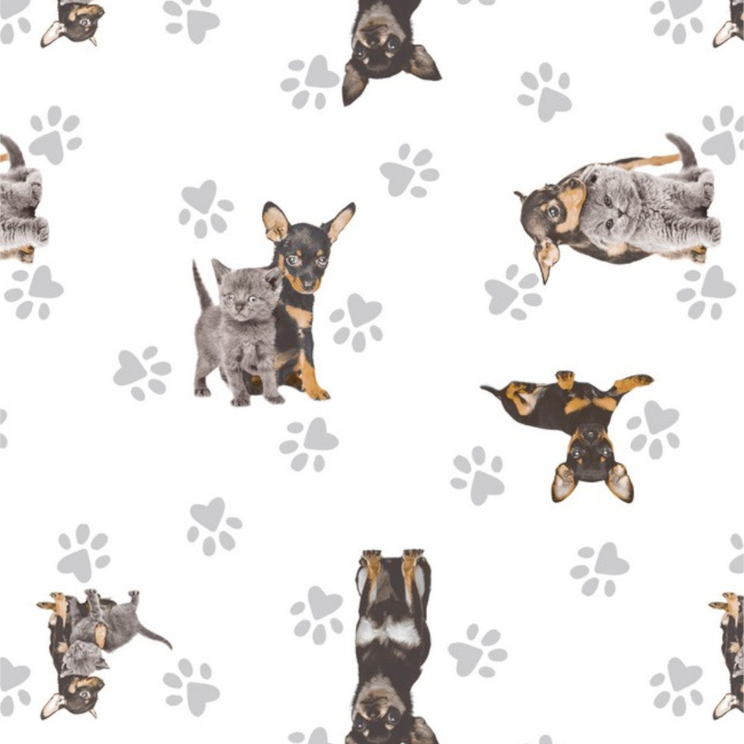 Dandy Grey – Vaxduk med hundar och katter