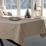 Dotea Beige - Damastduk med prickar, 140 x 270 cm, jul