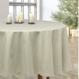 Dotea Sage - Rund damastduk med prickar, Ø 160 cm, julbild