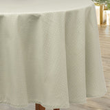 Dotea Sage - Rund damastduk med prickar, Ø 160 cm, närbild