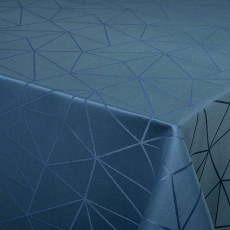 Engholm Tilde Rund Damastduk, blå Ø 200 cm