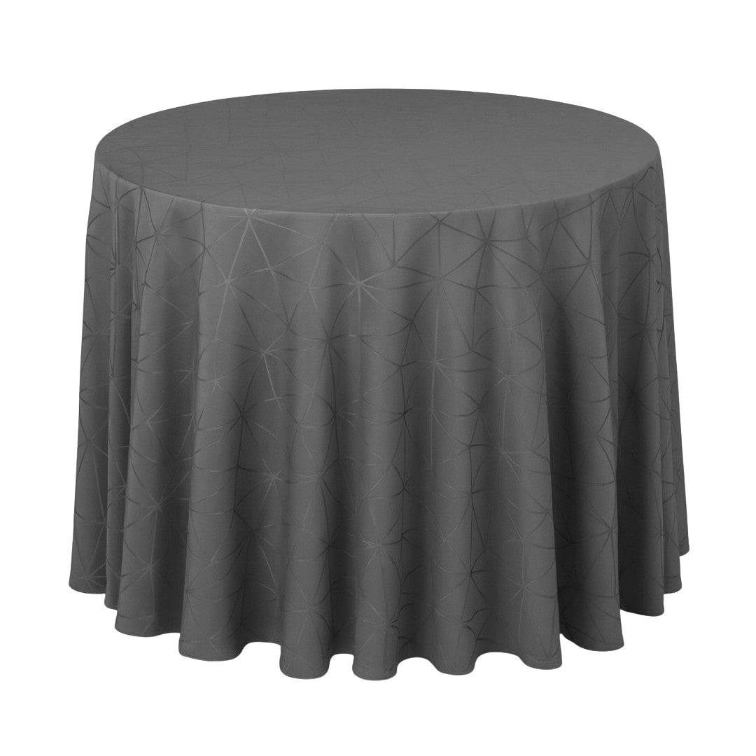 Engholm Tilde Rund Damastduk, grå Ø 250 cm