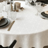 Engholm Tilde Rund Damastduk, vit Ø 200 cm