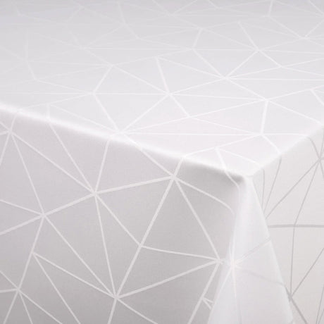 Engholm Tilde Rund Damastduk, vit Ø 250 cm