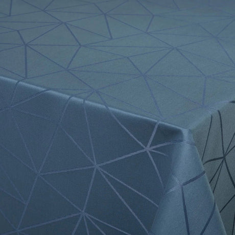 Engholm Tilde Rund Damastduk, blå Ø 250 cm