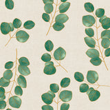 Eucalypta Linen – Vaxduk med gyllene blad, mönster