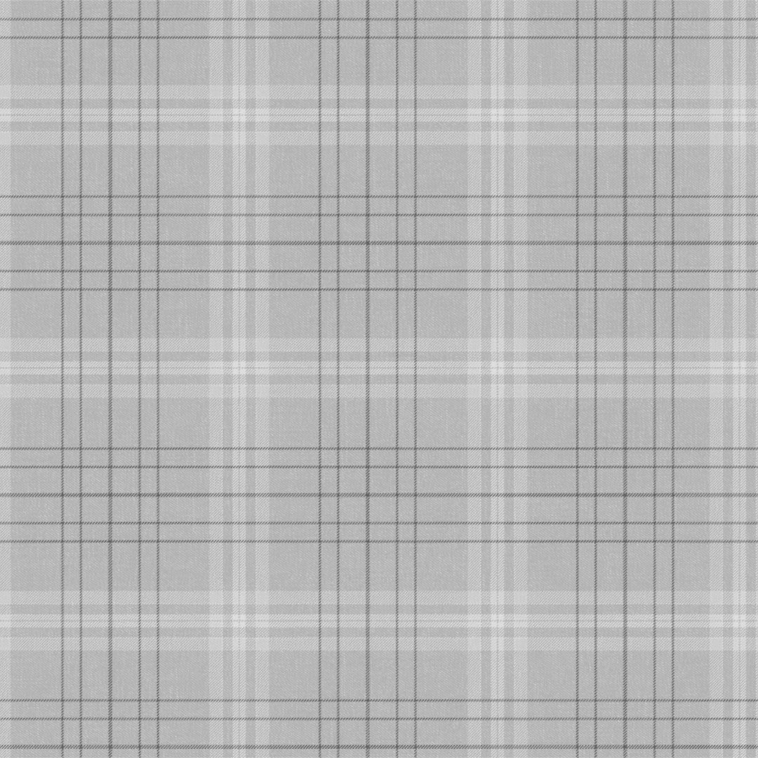 Fade Grå - Vaxduk med rutor i linnelook, mönster