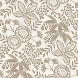 Fleuria Beige - Vaxduk i varm beige med växtmönster, mönster