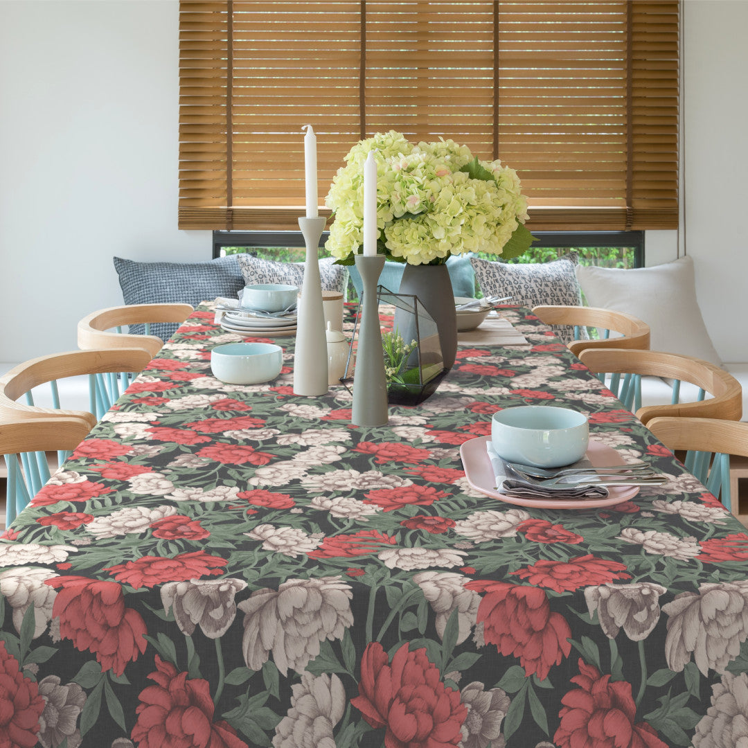 Florea Anthracite – Extra kraftig vaxduk med textillook, miljö