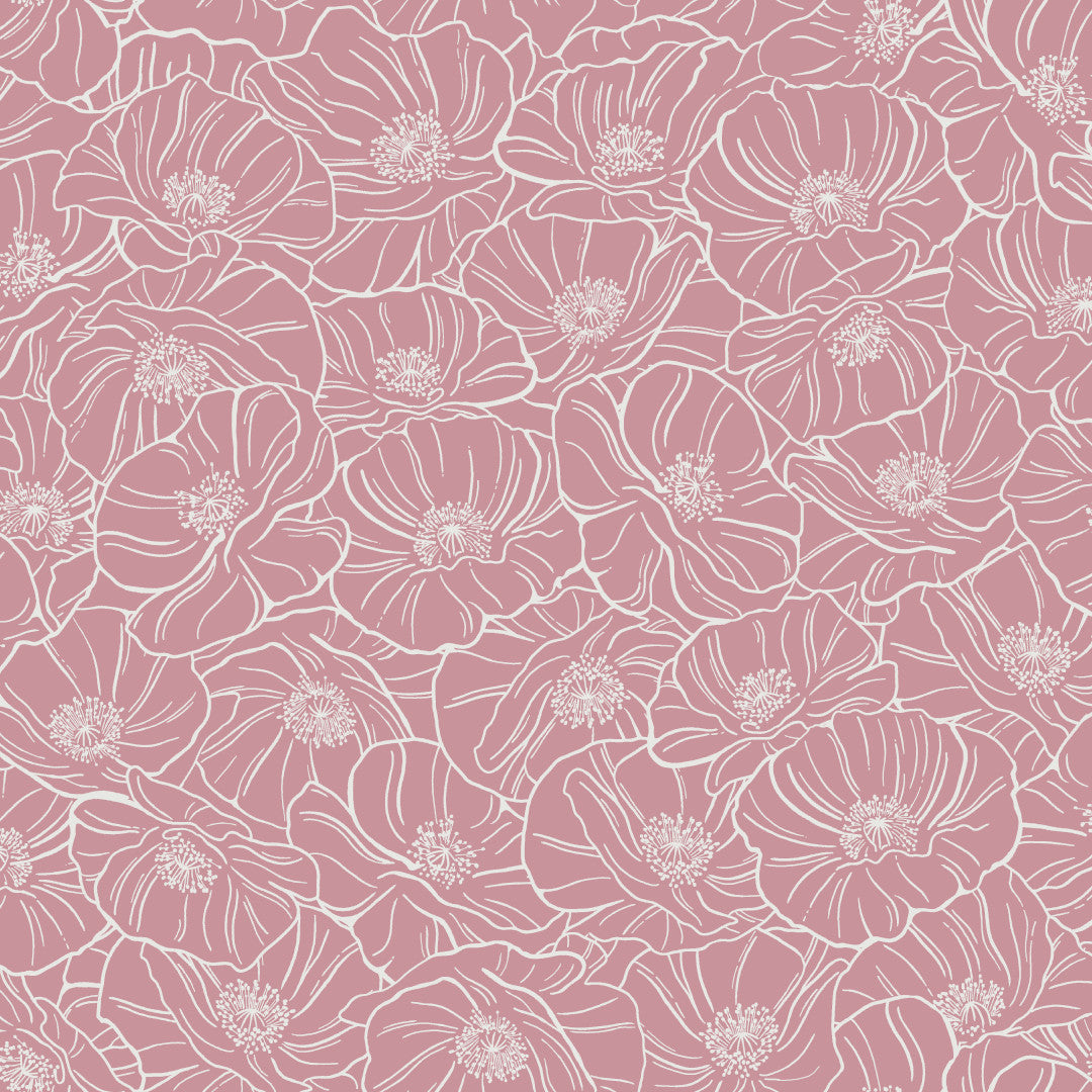 Floret Rose – Extra kraftig vaxduk med textillook, mönster