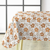 Flory Ochre - Vaxduk med blommor i ockra, hörn